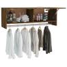 Compact Smoked Oak Wardrobe - Stylish Storage Solution