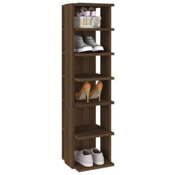 Brown Oak Shoe Rack - 27.5x27x102 cm | Hipomarket