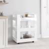 Kitchen Trolley High Gloss White 60x45x80 cm Engineered Wood Colour high gloss white 