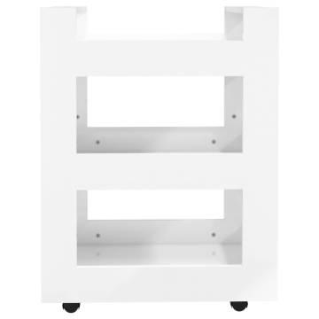 High Gloss White Kitchen Trolley - 60x45x80 cm | HipoMarket