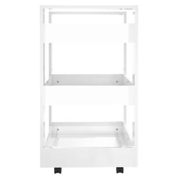 High Gloss White Kitchen Trolley - 60x45x80 cm | HipoMarket