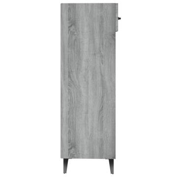 Shoe Cabinet Grey Sonoma - 30x35x105 cm Engineered Wood