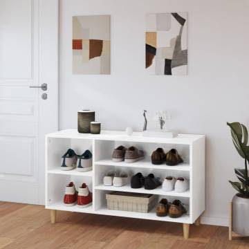 Shoe Cabinet High Gloss White - Stylish Storage Solution