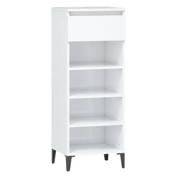 High Gloss White Shoe Rack - Stylish & Practical Storage