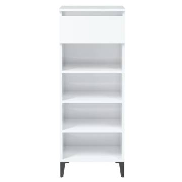 High Gloss White Shoe Rack - Stylish & Practical Storage