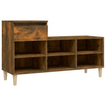 Shoe Cabinet Smoked Oak - Elegant Storage Solution