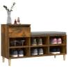 Shoe Cabinet Smoked Oak - Elegant Storage Solution