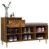 Shoe Cabinet Smoked Oak - Elegant Storage Solution