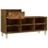 Shoe Cabinet Smoked Oak - Elegant Storage Solution