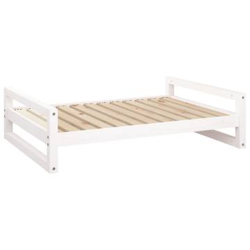 Comfortable White Dog Bed - Solid Pine Wood | Hipo Market