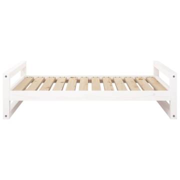 Comfortable White Dog Bed - Solid Pine Wood | Hipo Market