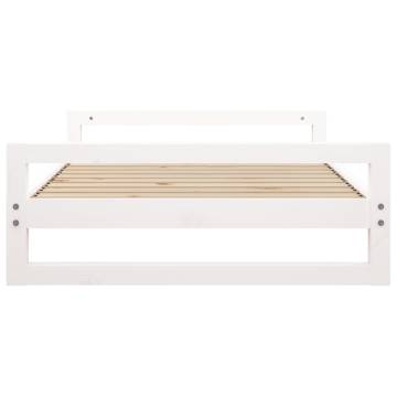 Comfortable White Dog Bed - Solid Pine Wood | Hipo Market