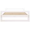 Comfortable White Dog Bed - Solid Pine Wood | Hipo Market