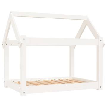 Dog Bed White 81x60x70 cm - Solid Pine Wood for Comfort