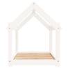 Dog Bed White 81x60x70 cm - Solid Pine Wood for Comfort