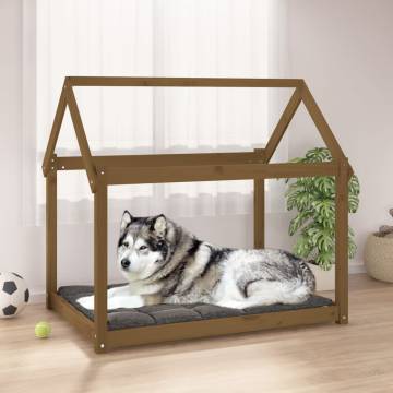 Dog Bed Honey Brown 111x80x100 cm Solid Pine Wood - Hipomarket