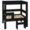 Dog Bed Black - Solid Pine Wood | 55.5x53.5x60 cm