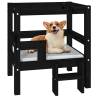 Dog Bed Black - Solid Pine Wood | 55.5x53.5x60 cm