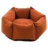 FLAMINGO Dog Bed with Zipper Ziva Hexagonal 50x18 cm Terracotta Colour brown Size 50 x 50 x 18 cm 