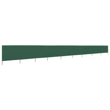 9-Panel Wind Screen Fabric 1200x80 cm Green | HipoMarket