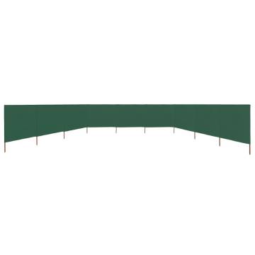 9-Panel Wind Screen Fabric 1200x80 cm Green | HipoMarket