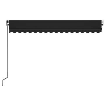 Manual Retractable Awning with LED - 400x350 cm Anthracite