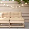 Middle Sofa with Cushions - Solid Wood Pine | HipoMarket