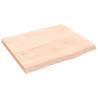 Wall Shelf 60x50x(2-4) cm Untreated Solid Wood Oak Colour natural Size 60 x 50 x 4 cm Quantity in Package 1 Number of Pieces 