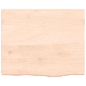 Untreated Solid Wood Bathroom Countertop 60x50 cm | HipoMarket