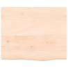 Untreated Solid Wood Bathroom Countertop 60x50 cm | HipoMarket