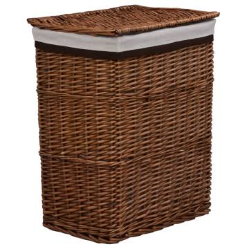 Brown Willow Laundry Basket - Classic & Sturdy Design