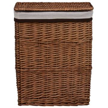 Brown Willow Laundry Basket - Classic & Sturdy Design