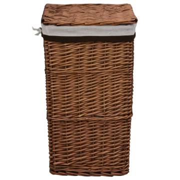 Brown Willow Laundry Basket - Classic & Sturdy Design