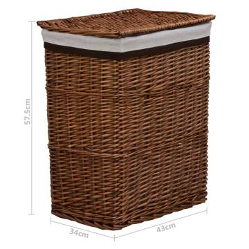 Brown Willow Laundry Basket - Classic & Sturdy Design