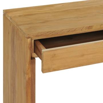 Console Table 100x35 cm Solid Teak Wood - Rustic Charm