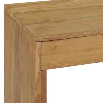 Console Table 100x35 cm Solid Teak Wood - Rustic Charm