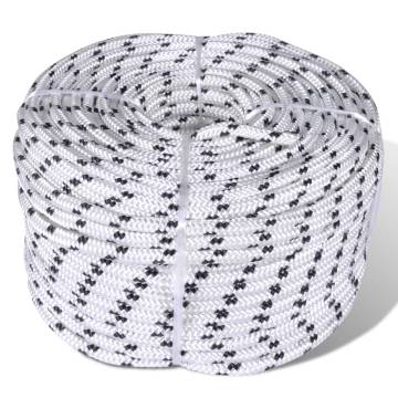 Braided Boat Rope Polyester 12mm 250m - White | HipoMarket