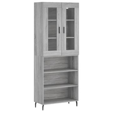 Stylish Highboard Grey Sonoma - Durable Storage Solution