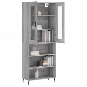 Stylish Highboard Grey Sonoma - Durable Storage Solution