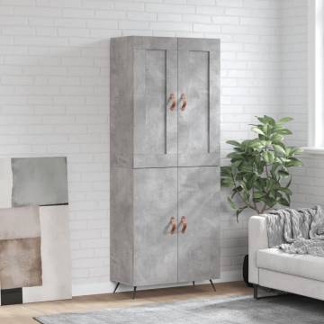 Highboard Concrete Grey - Stylish Storage Solution | HipoMarket