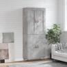 Highboard Concrete Grey 69.5x34x180 cm Engineered Wood Colour concrete grey Quantity in Package 1 Model 2 doors 