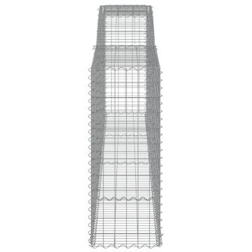 Arched Gabion Basket 400x50x120/140 cm in Galvanised Iron