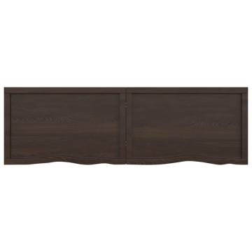 Dark Brown Oak Bathroom Countertop - 160x50 cm | HipoMarket