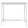 Garden Table White 121x82.5 cm - Solid Pine for Outdoors