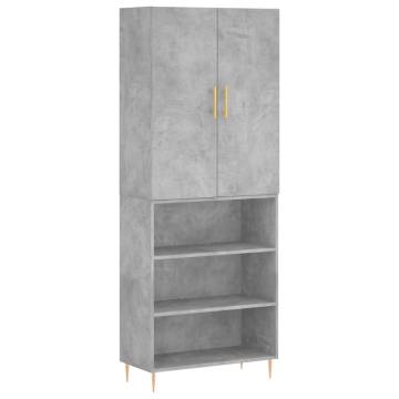 Stylish Highboard Concrete Grey - Elegant Storage Solution