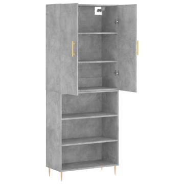 Stylish Highboard Concrete Grey - Elegant Storage Solution