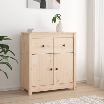 Solid Wood Pine Sideboard - 70x35x80 cm | Hipo Market