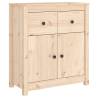 Solid Wood Pine Sideboard - 70x35x80 cm | Hipo Market