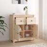 Solid Wood Pine Sideboard - 70x35x80 cm | Hipo Market