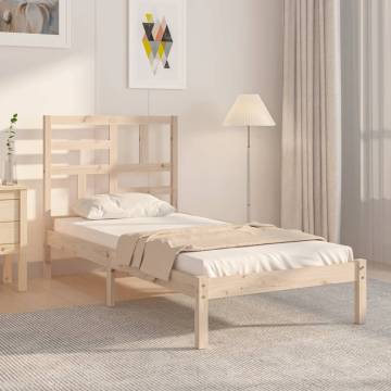 Bed Frame Solid Wood 90x200 cm - Stylish & Sturdy